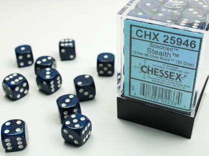 Chessex: 12mm 36D6 Dice Block - Speckled