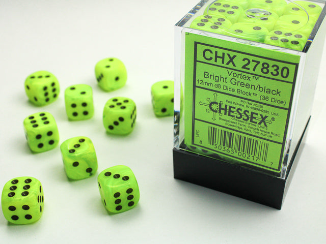 Chessex: 12mm 36D6 Dice Block - Vortex