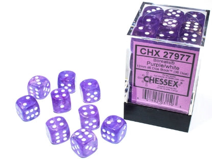 Chessex: 12mm 36D6 Dice Block - Borealis