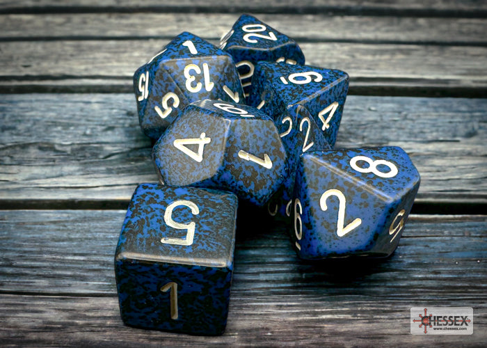 Chessex: Polyhedral 7-Dice Set - Speckled