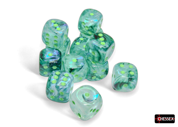 Chessex: 16mm 12D6 Dice Block - Borealis