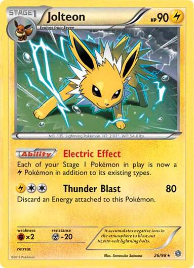 Jolteon - Miscellaneous Cards - 26/98 (Cosmos Holo)