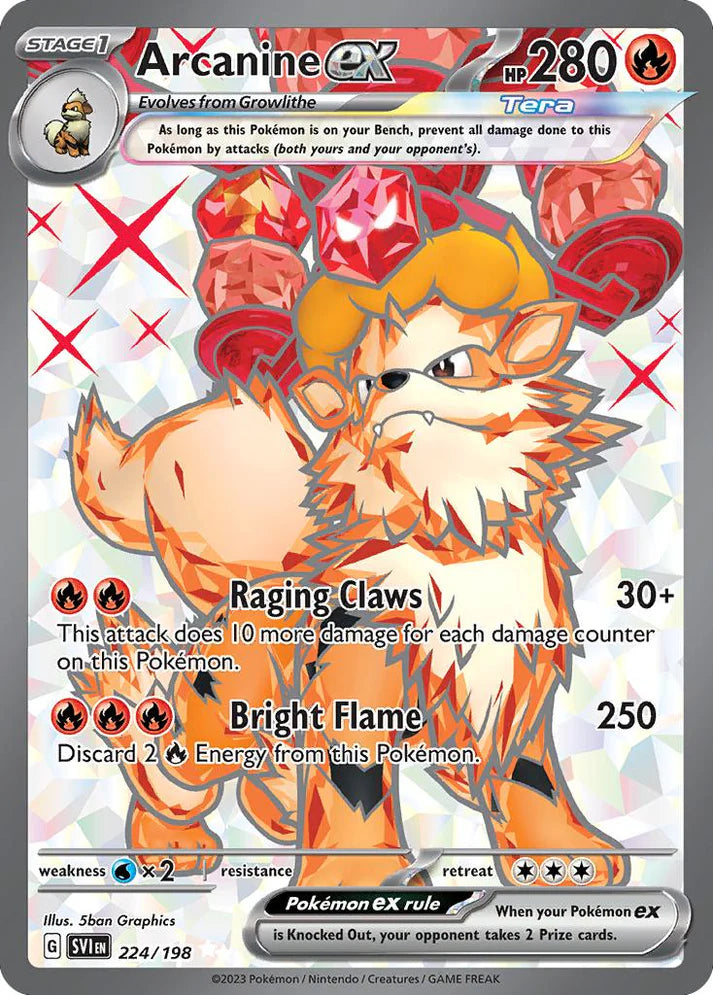 Arcanine EX - Scarlet & Violet - 224/198 (Ultra)