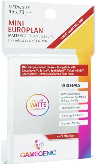 Matte Mini European-Sized Boardgame Sleeves 46 x 71mm