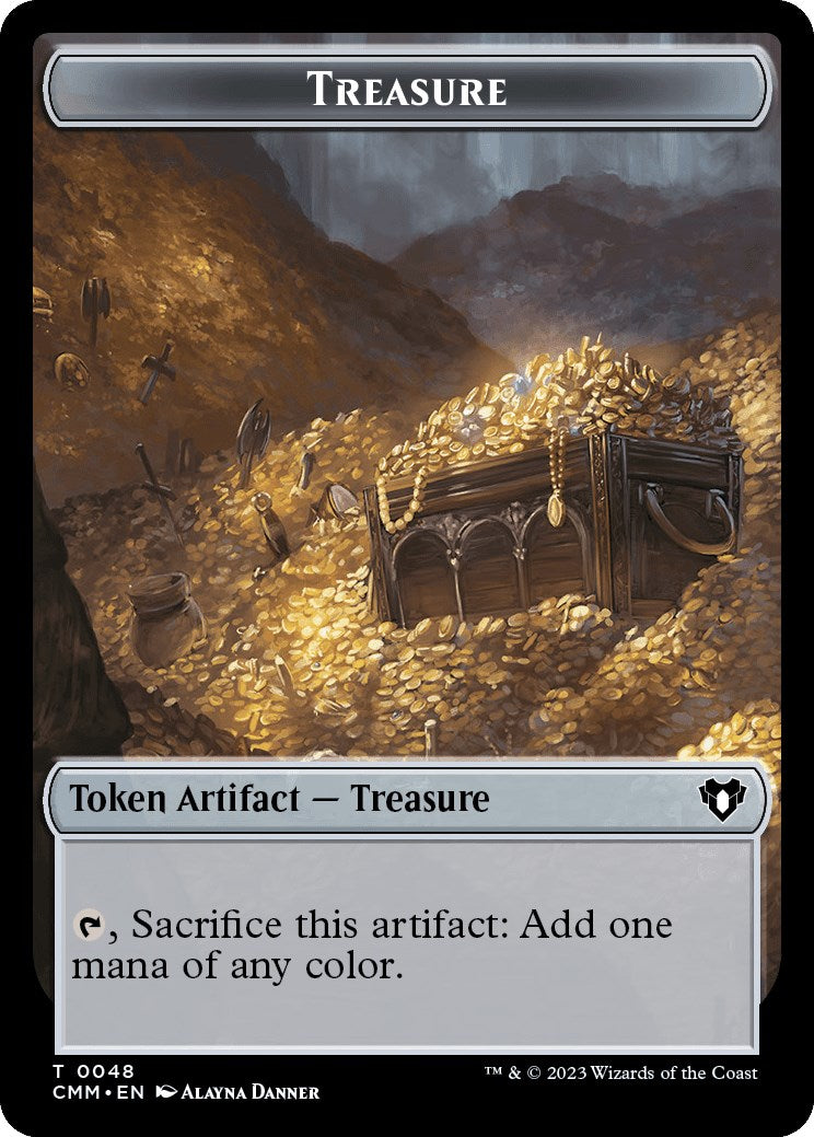 Treasure // Emblem - Ob Nixilis of the Black Oath Double-Sided Token