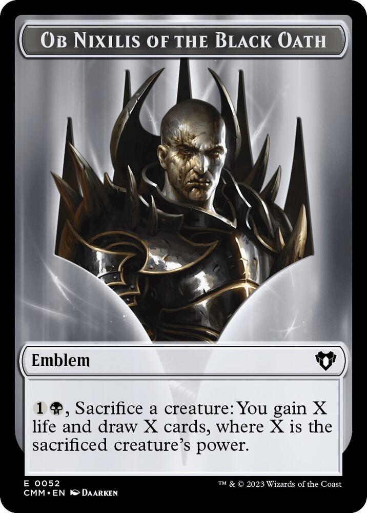 Soldier // Emblem - Ob Nixilis of the Black Oath Double-Sided Token (Back)