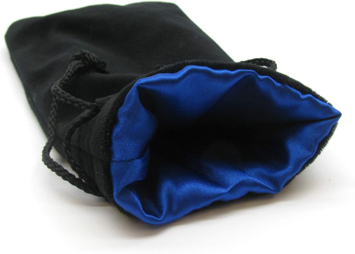 Dice Bag: Large Satin Lined Black/Blue