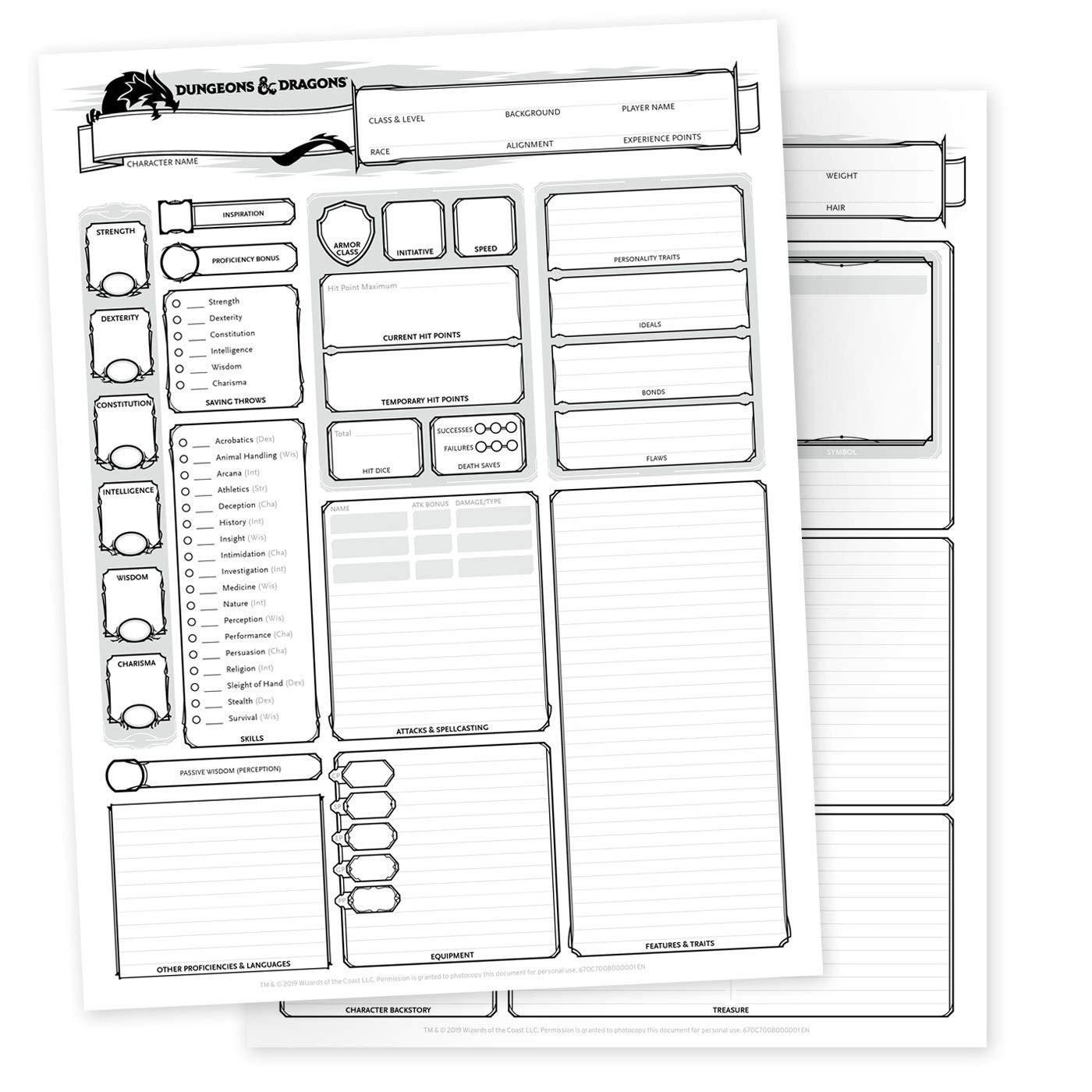 Dungeons & Dragons: Character Sheets