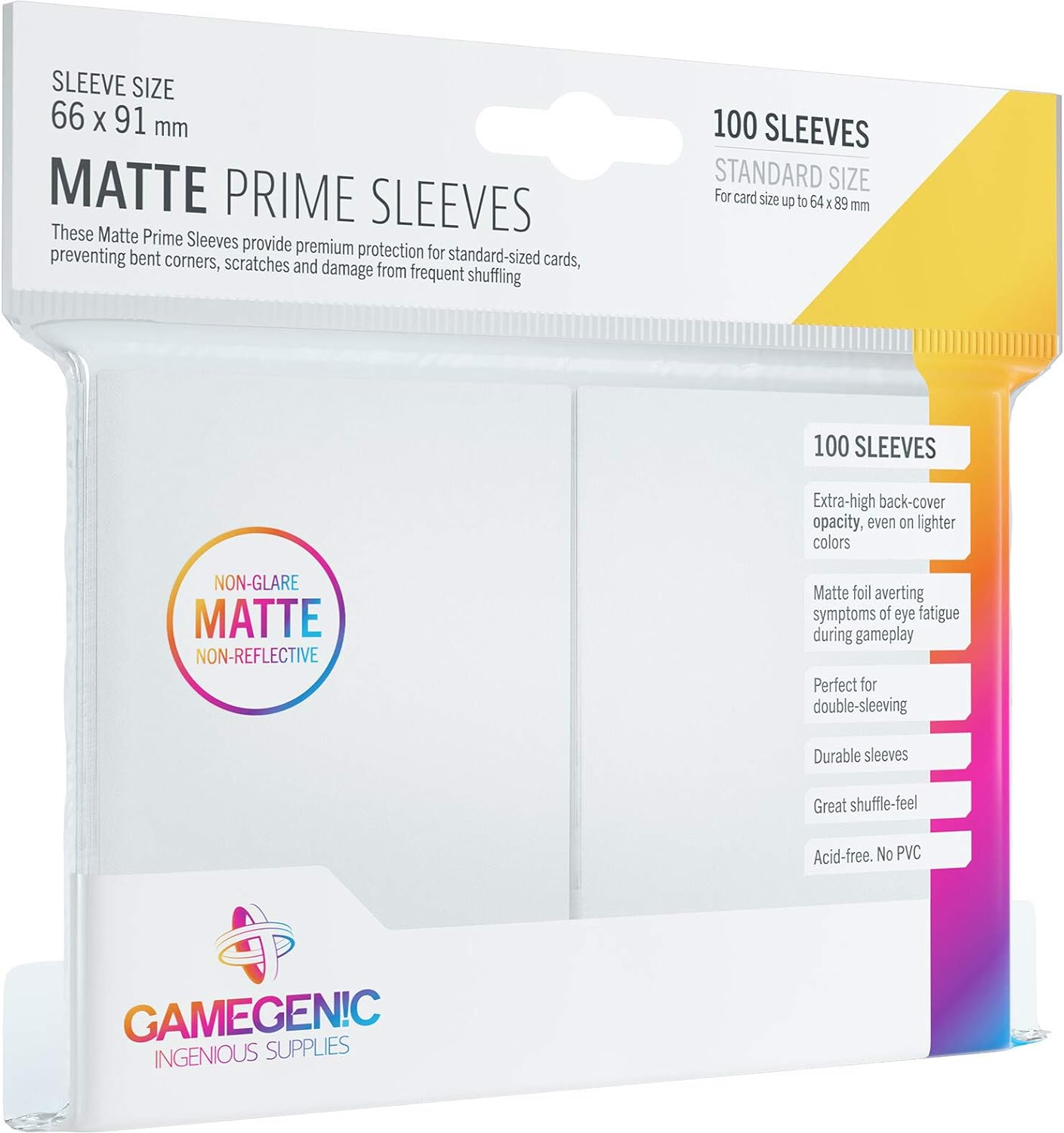 Gamegenic Prime Sleeves Matte 100ct