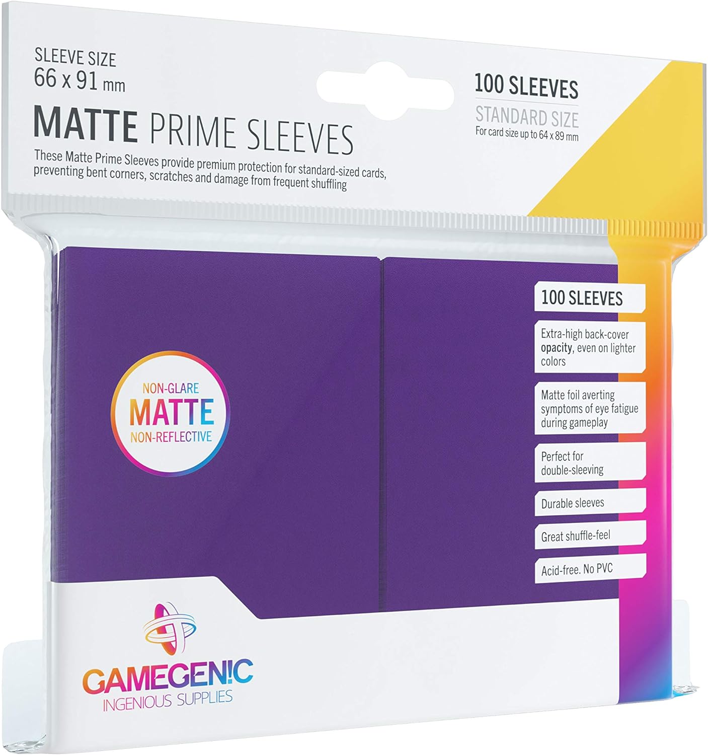 Gamegenic Prime Sleeves Matte 100ct