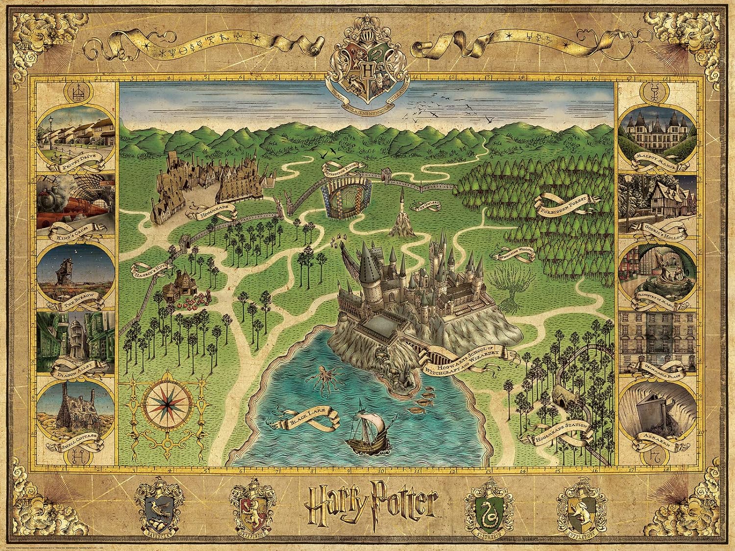 Hogwarts Map 1500