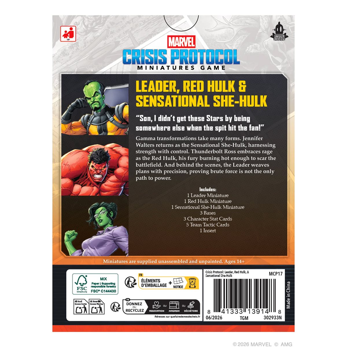Marvel: Crisis Protocol: Leader, Red Hulk & Sensational She-Hulk **Pre-Order**