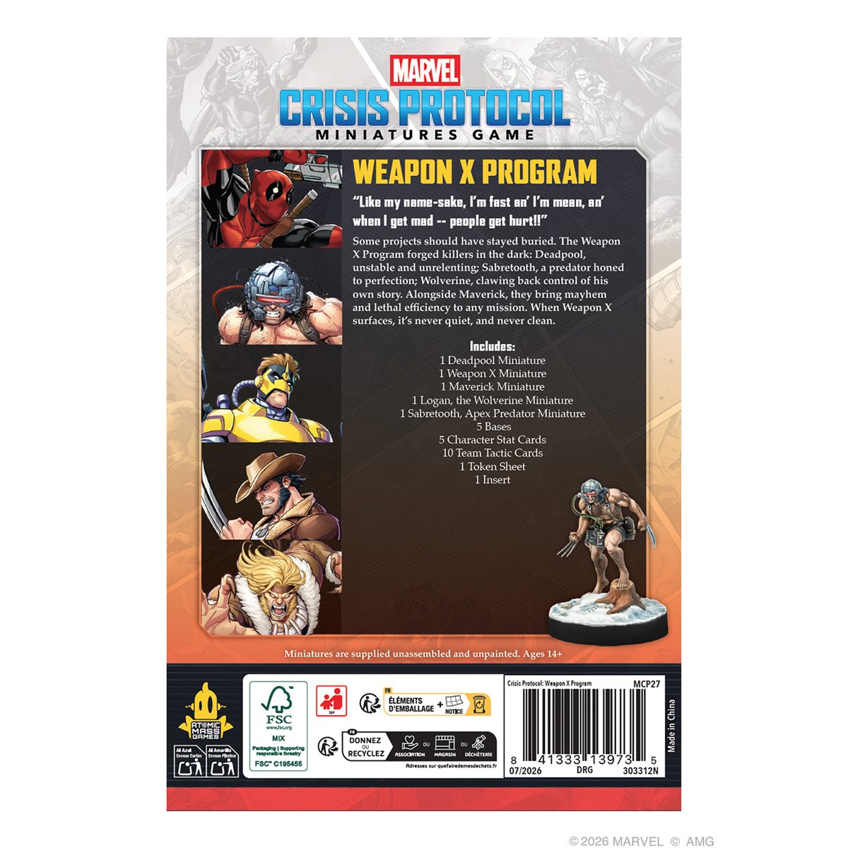 Marvel: Crisis Protocol: Weapon X - Affiliation Pack **Pre-Order**