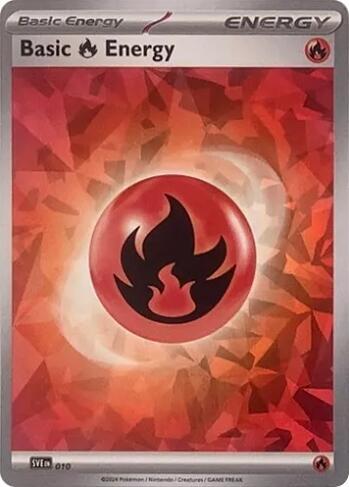Basic Fire Energy (Cracked Ice Holo) - SV07: Stellar Crown - 010