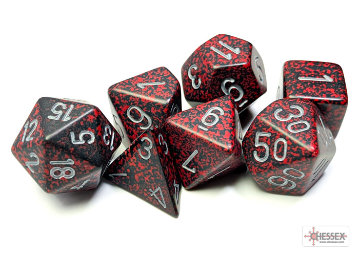 Speckled 7 Die Set Silver Volcano
