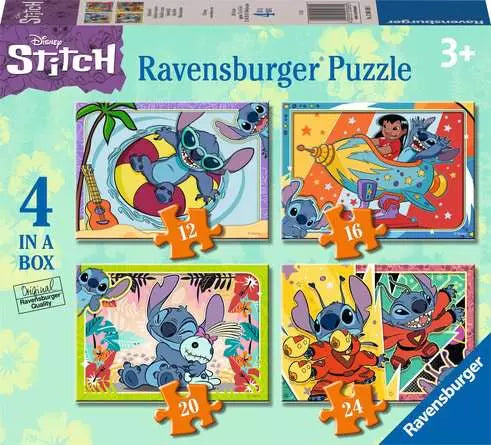 Disney Stitch 4 in a box Puzzle 12/16/20/24 Pcs