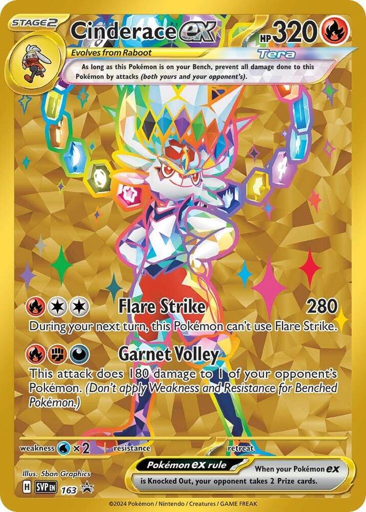 Cinderace ex - 163 - SV: Scarlet & Violet Promo Cards - 163