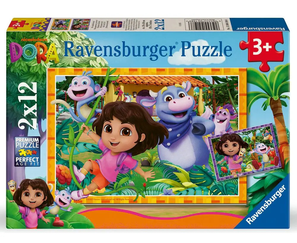 Dora, The Explorer - We Can Do it! Puzzle 2x12 Pcs