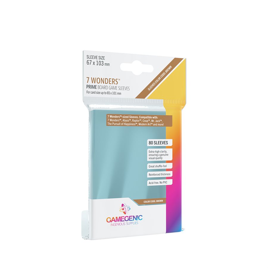 Gamegenic - Prime - 7 Wonders - Sleeves 80ct