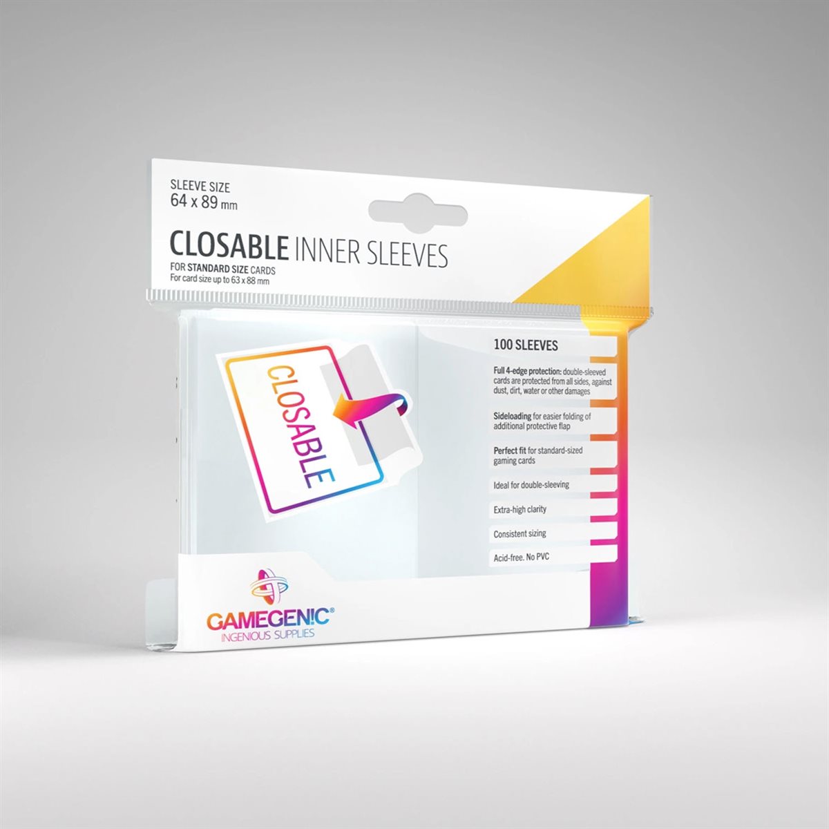 Gamegenic - Closable Inner Sleeves - 100ct