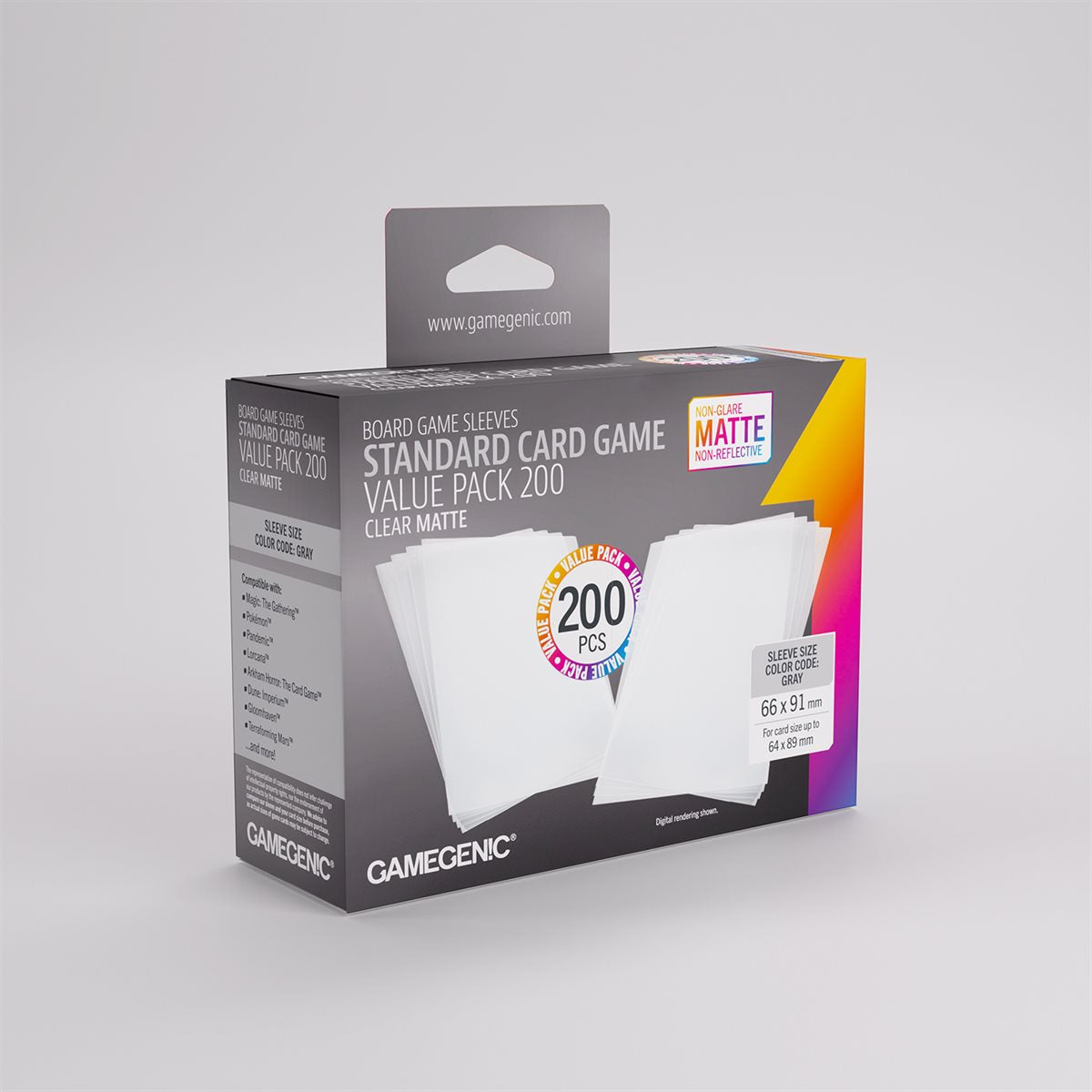 Gamegenic - Matte - Standard Sleeves - Value Pack - 200ct (Refresh)