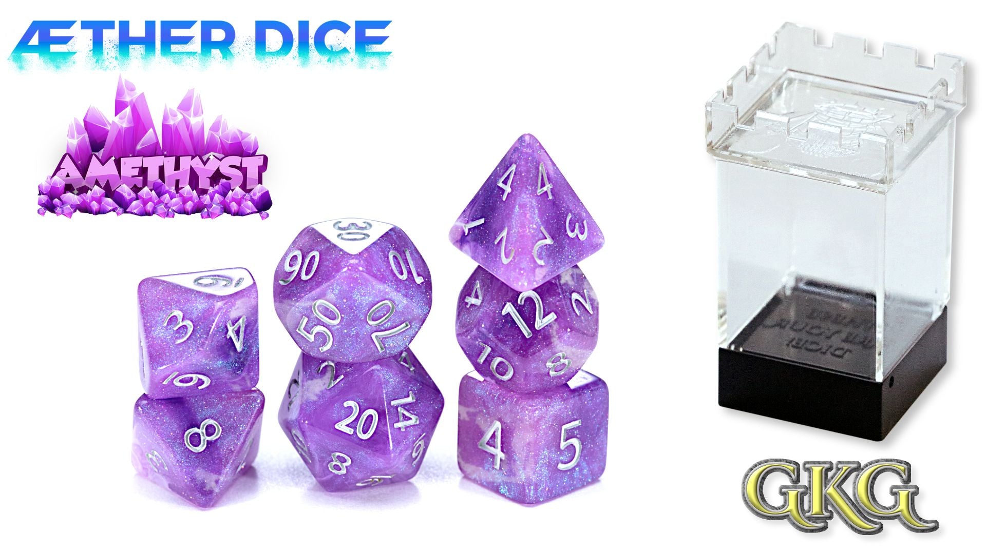 AEther Dice: Polyhedral 7-Dice Set