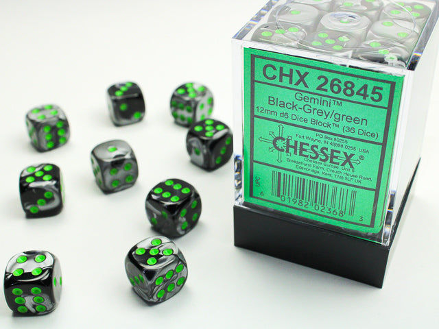 Chessex: 12mm 36D6 Dice Block - Gemini