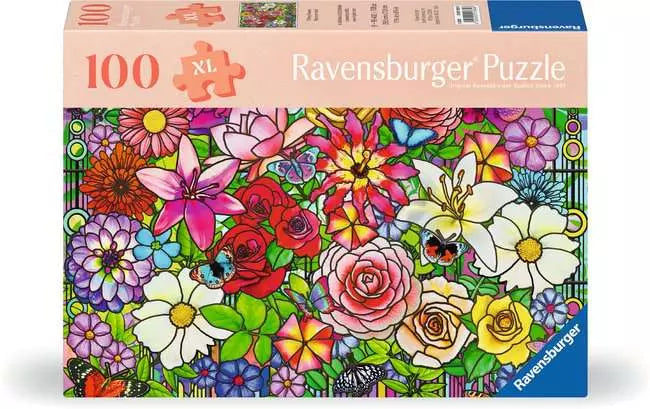 Tiffany Flowers XL Puzzle -  100pcs