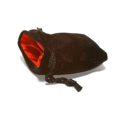 Dice Bag: Small Satin Lined Black/Red