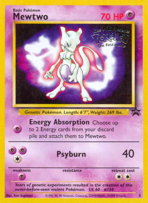 Mewtwo - Wizards Black Star Promos - #3 (Non-Holo)