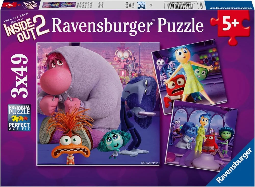 Disney Inside Out 2 Inside Riley's Mind Puzzle 3x49 Pcs