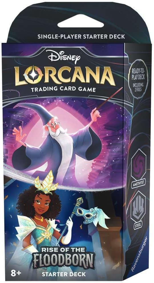 Disney Lorcana: Rise of the Floodborn Starter Deck: Amethyst & Steel