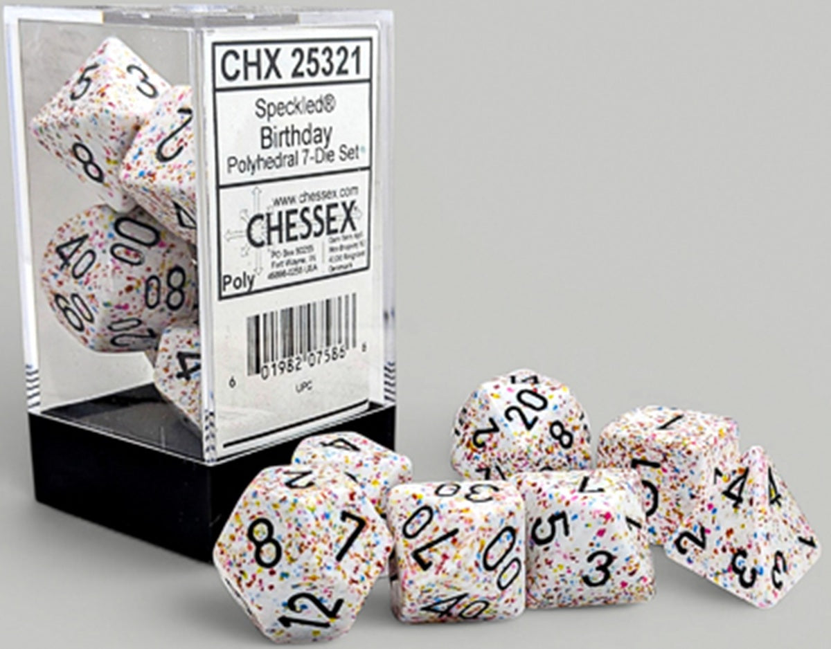 Speckled 7-Die Set Polyhedral Birthday
