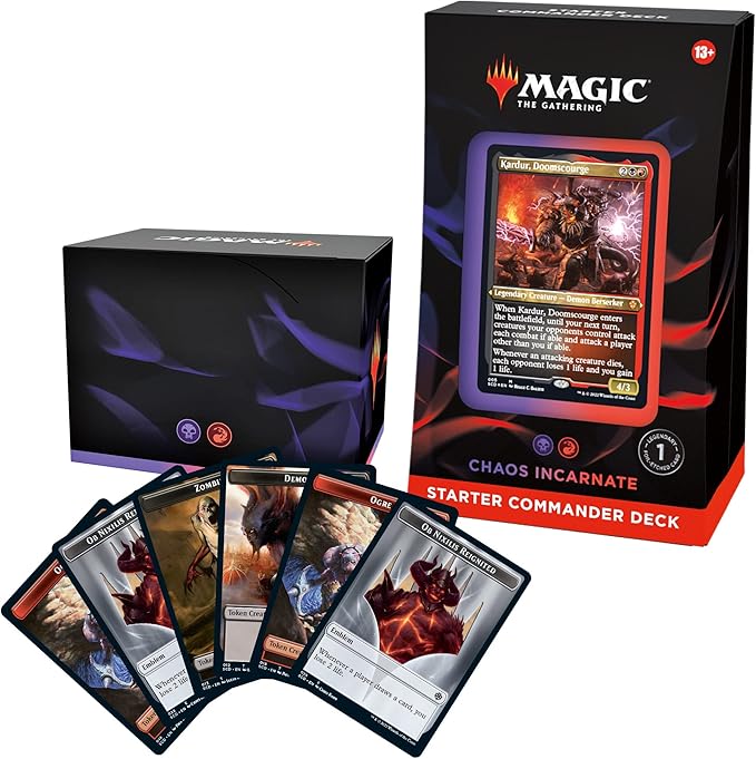 Magic: The Gathering Starter Commander Deck - Chaos Incarnate (Black-Red) | Ready-to-Play Deck for Beginners