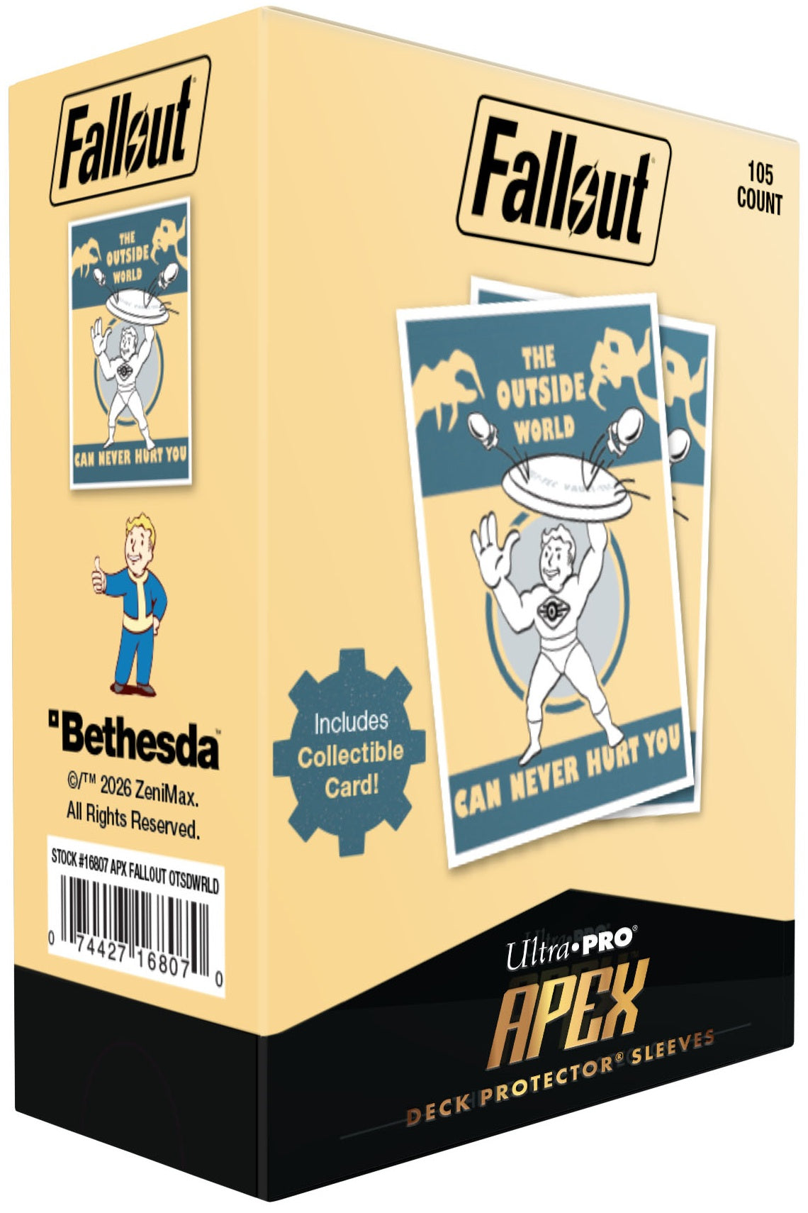 UP - D-Pro - Apex MTG Fallout Vault Boy Premium 105ct. **Pre-Order**