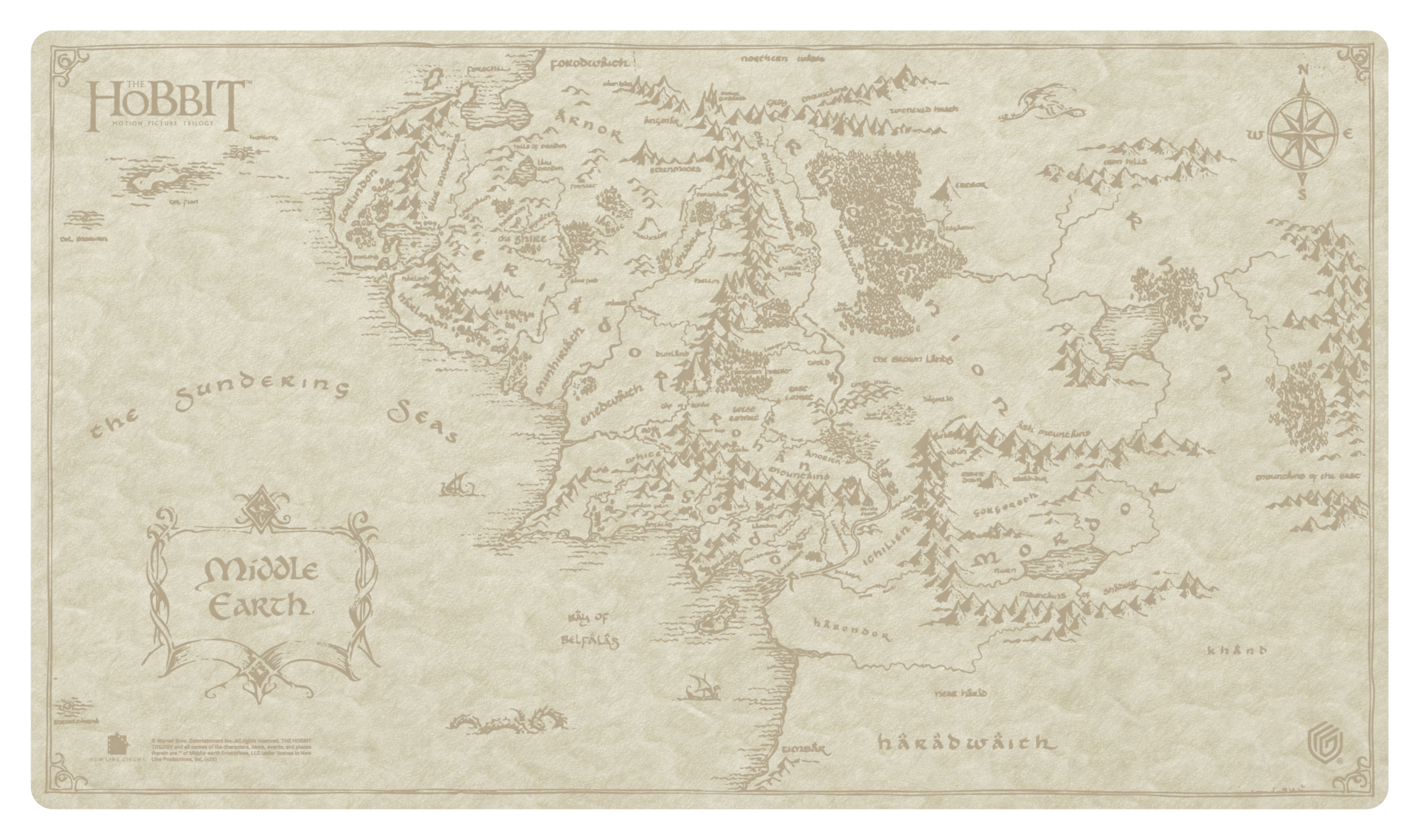 UG - Playmat - Leather The Hobbit Map **Pre-Order**