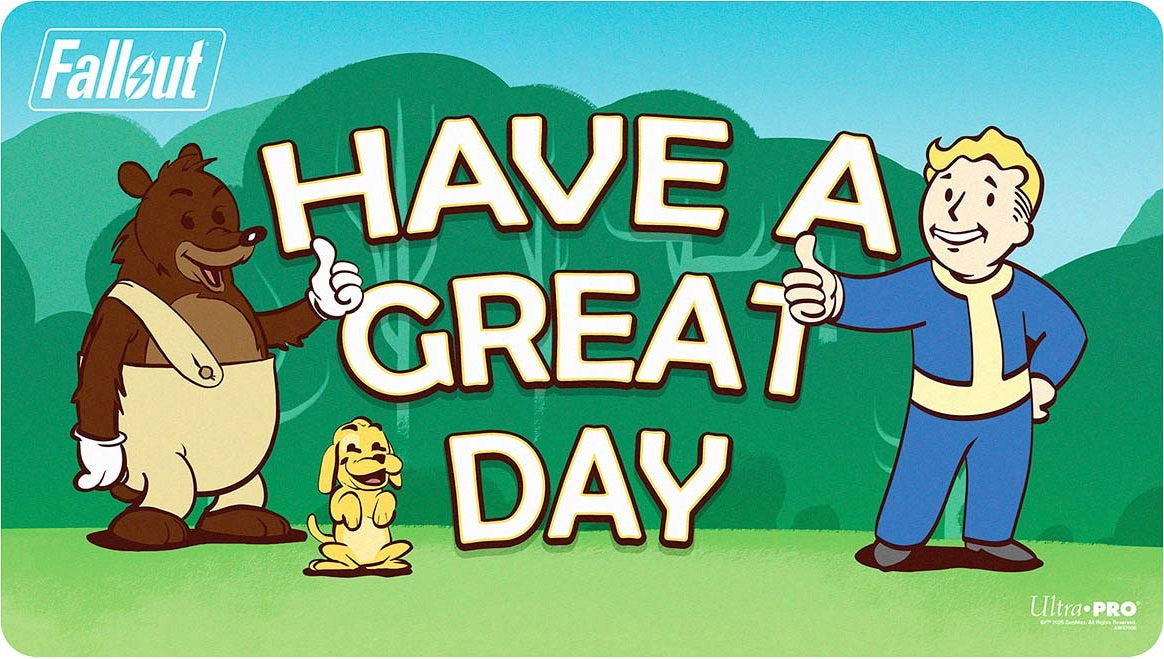 UP - Playmat - Fallout Vault Boy - Have a Great Day **Pre-Order**