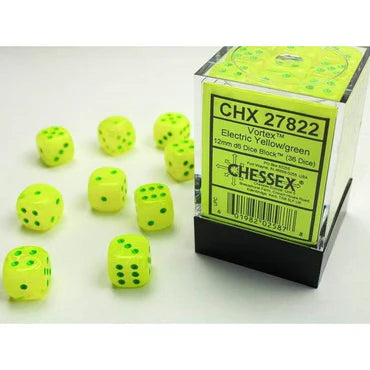 Chessex: 12mm 36D6 Dice Block - Vortex