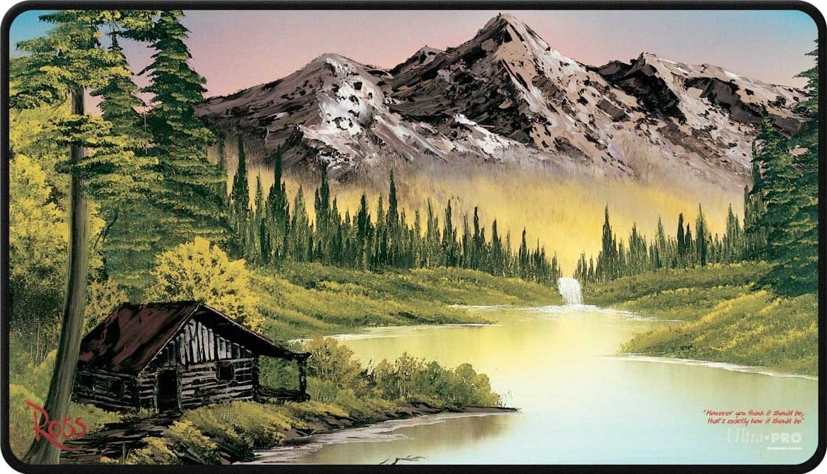 UP Playmat - Bob Ross Mountain Retreat