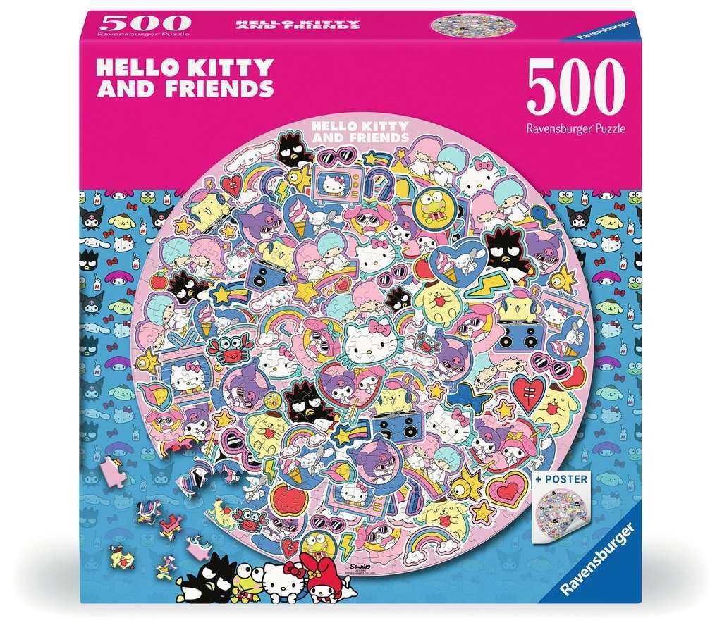 Hello Kitty And Friends Round Puzzle 500 Pcs