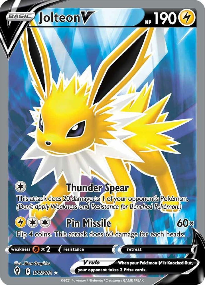 Jolteon V (Full Art) - SWSH07: Evolving Skies