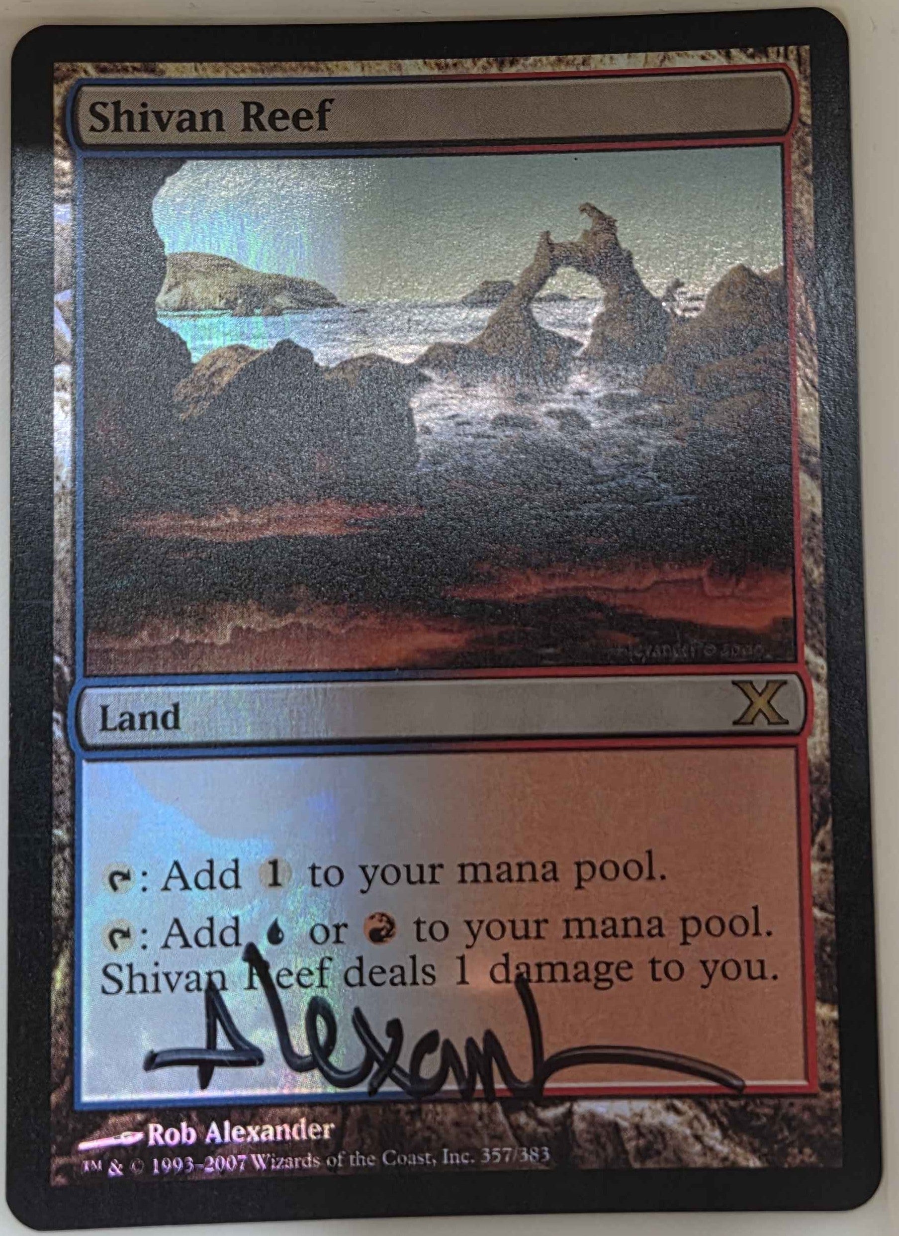 MTG Shivan Reef (AUTOGRAPHED)