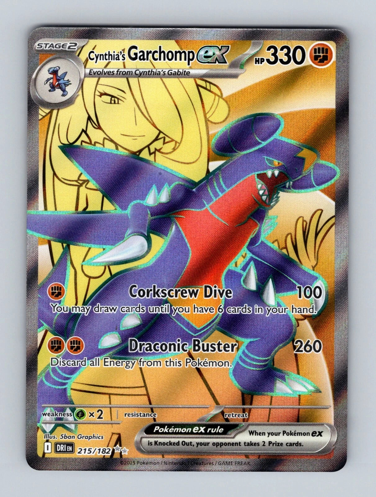 Cynthia's Garchomp EX - Destined Rivals - 215/182 (Full Art) (Ultra)