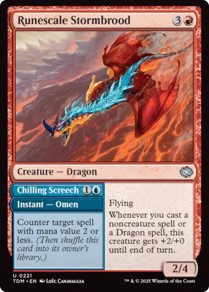 Runescale Stormbrood // Chilling Screech - Tarkir: Dragonstorm - 221