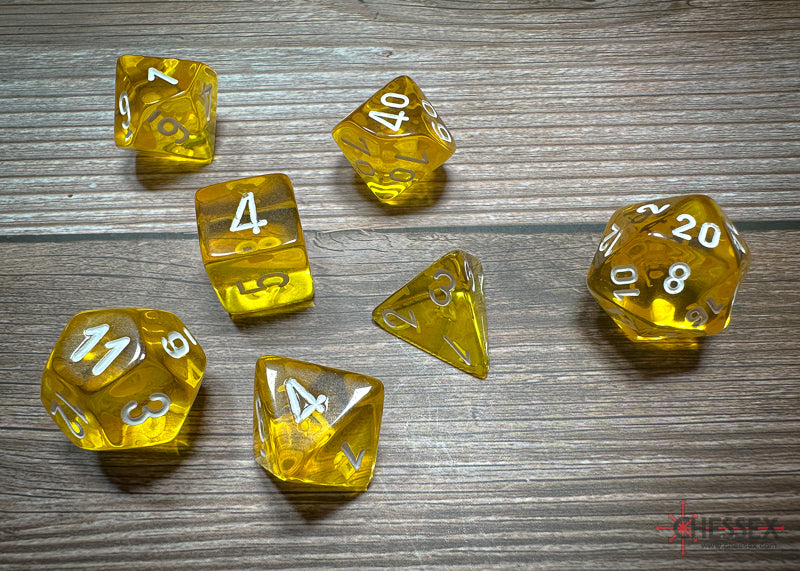 Translucent 7 Die Set Yellow/White