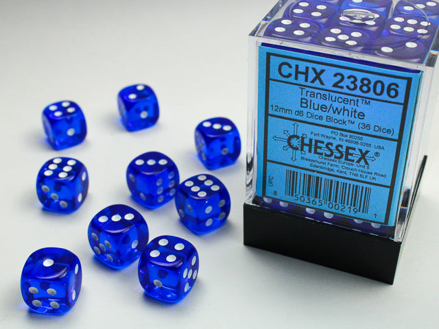 Translucent 36D6 Blue/White 12mm