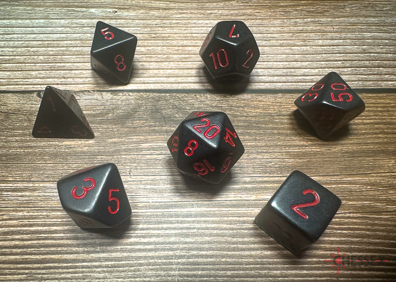 Opaque 7 Die Set Black/Red