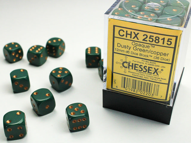Chessex: 12mm 36D6 Dice Block - Opaque