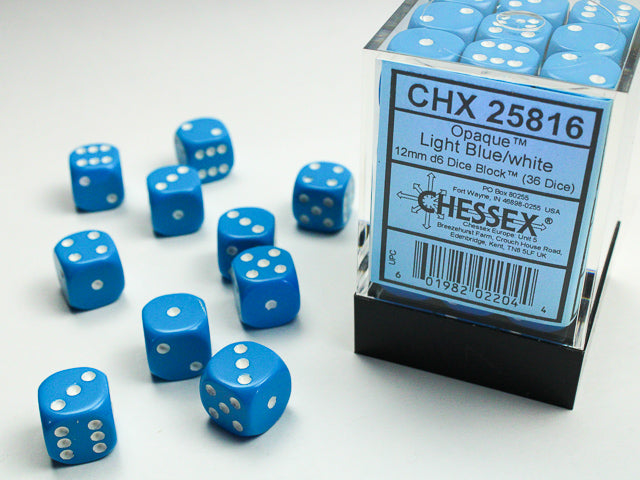 Chessex: 12mm 36D6 Dice Block - Opaque