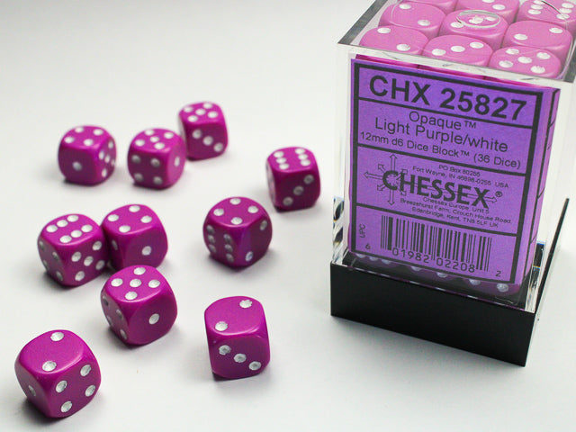 Chessex: 12mm 36D6 Dice Block - Opaque
